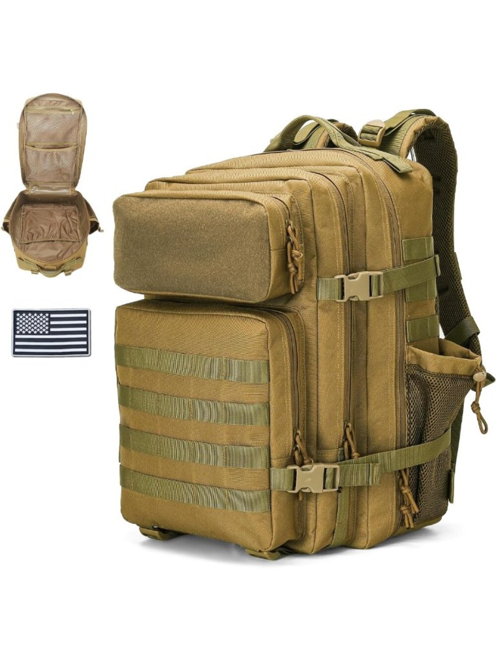 Tactical Military Backpack - Large Molle Assault Rucksack 25-45L for Men & Women